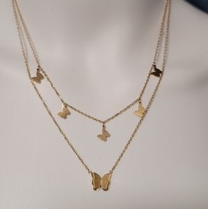 🦋 Butterfly 🦋 Pendant Layered Necklace